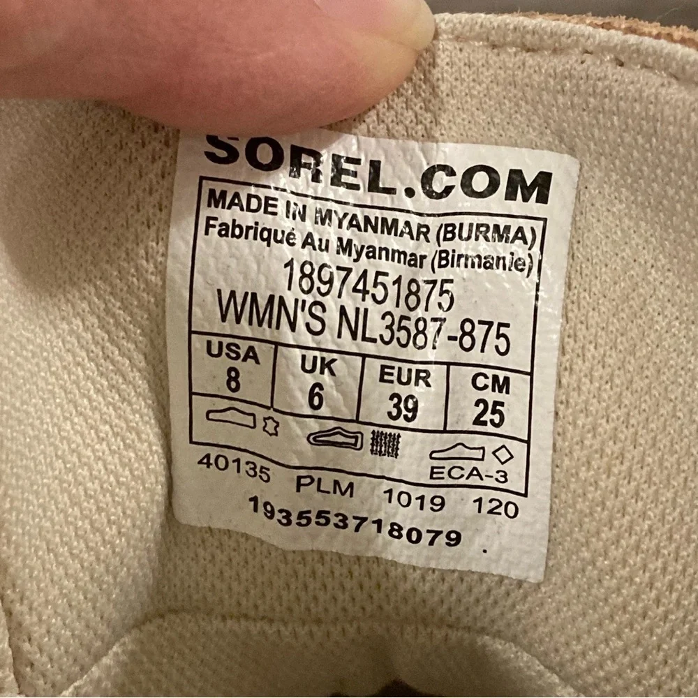 Sorel Women’s Boots Pink & Cream Out N About Waterproof Lace Up Size 8